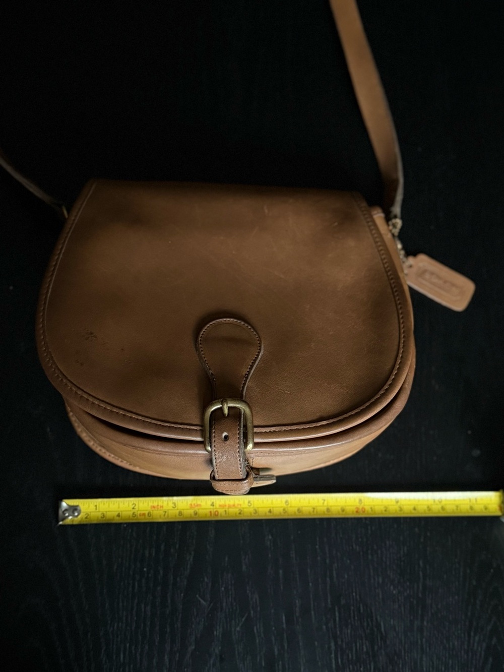 Vintage Coach NYC Tan Saddle Bag - Picture 11 of 12